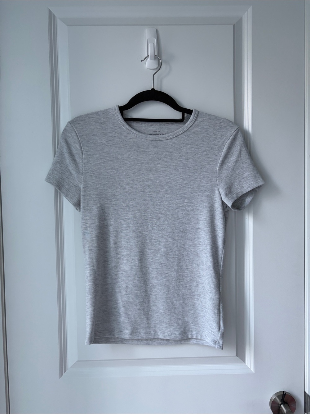 Abercrombie & Fitch Light Gray Essentials Baby Tee